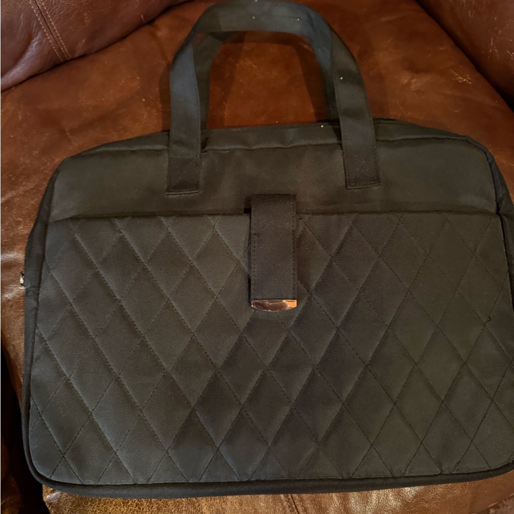 Black Quilted laptop bag